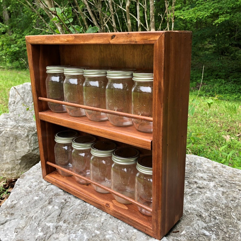 10 Jar Spice Rack 4 Oz Mini Mason Jar Spice Rack Spice Jar Etsy Canada
