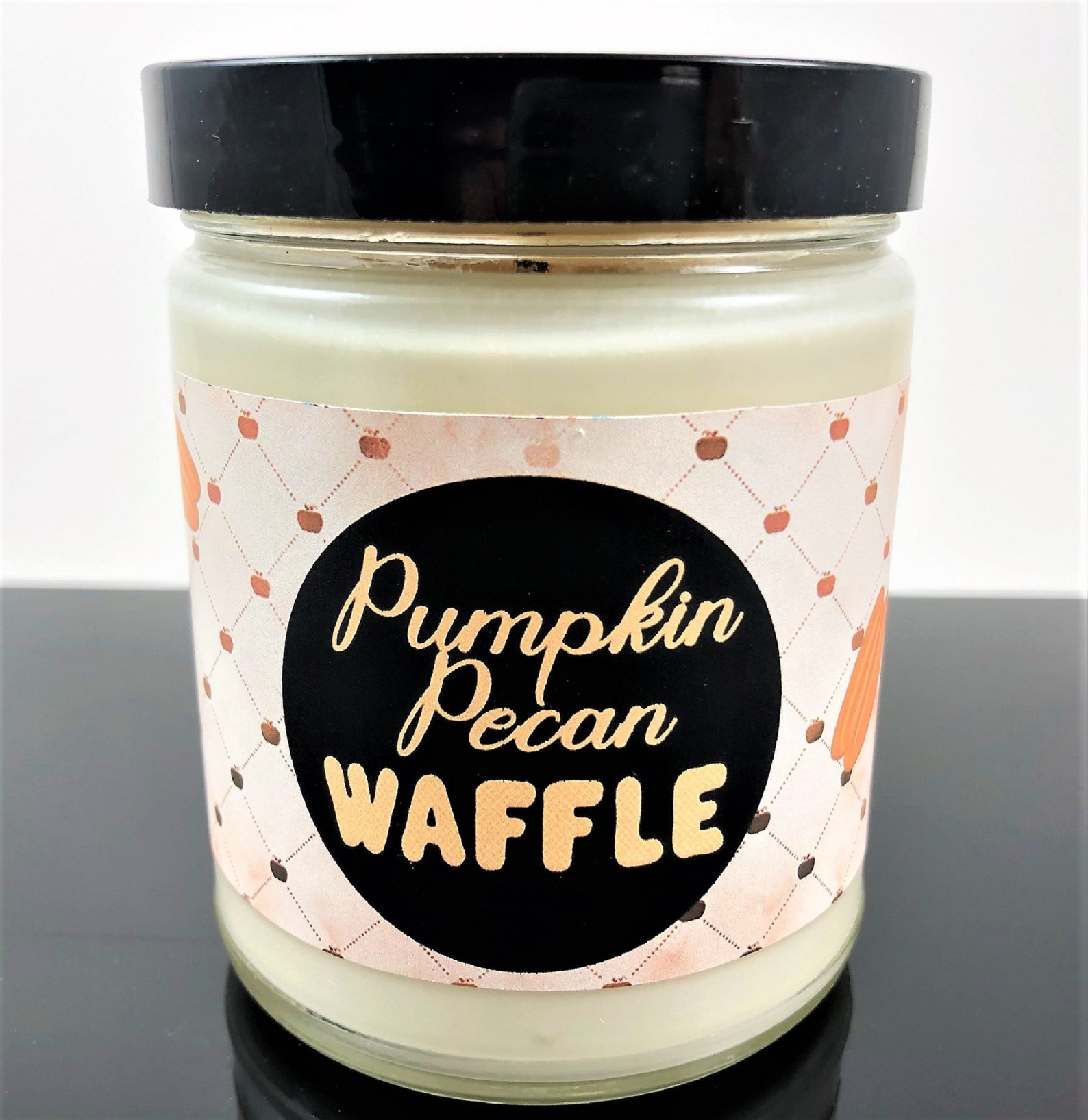 Pumpkin Pecan Waffle Candle Hand Poured 100 Soy Wax 8 Ounce Etsy
