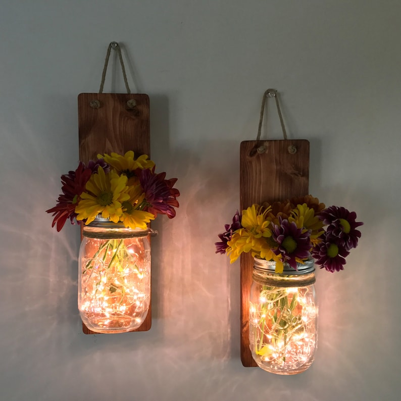 Lamps Lighting Ceiling Fans Mason Jar Wall Sconce Fairy