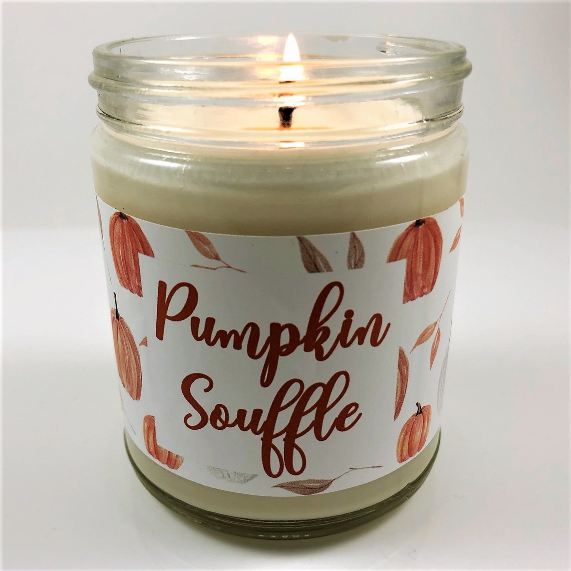 Pumpkin Souffle Scented Candle Hand Poured 100 Soy Wax 8 Etsy