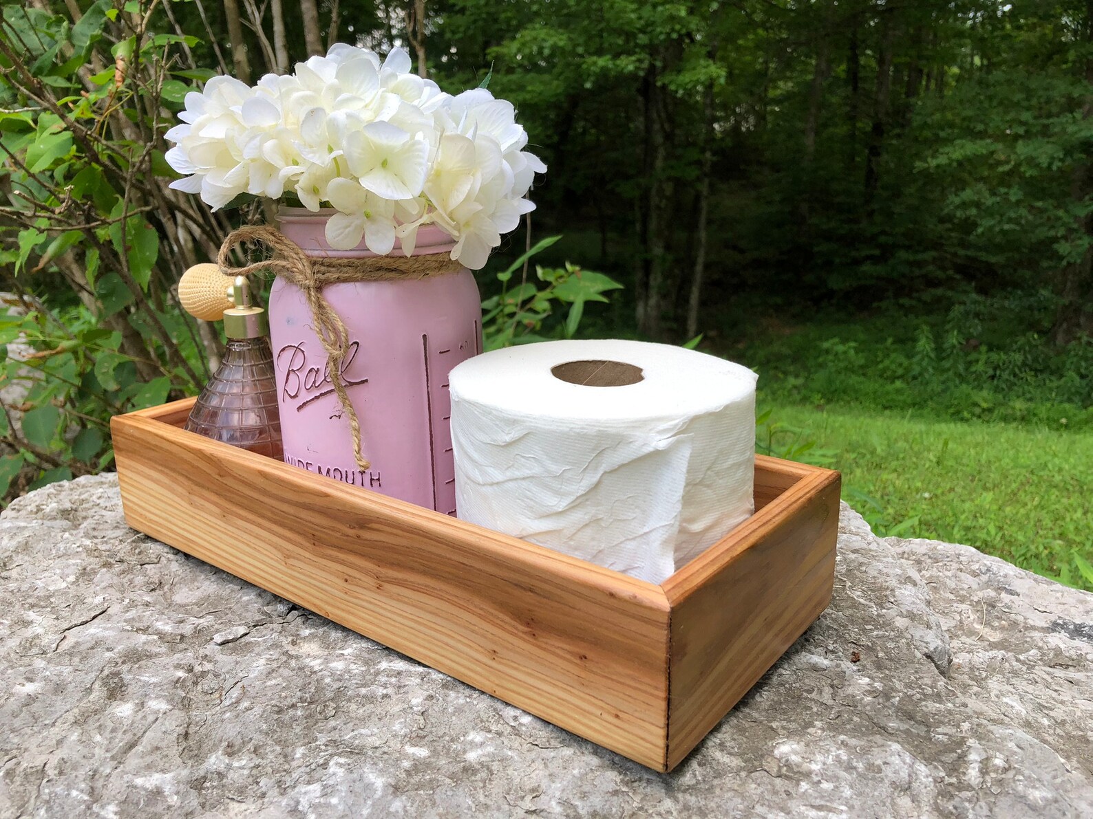 Toilet Tank Box Rustic Toilet Tray Butt Box Bathroom Decor Etsy