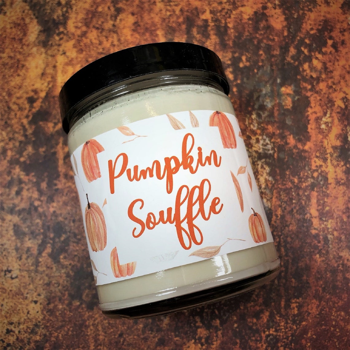 Pumpkin Souffle Scented Candle Hand Poured 100 Soy Wax 8 Etsy