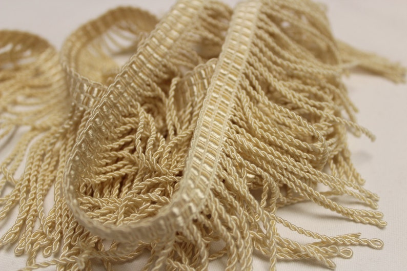 Champagne Twisted Rope Fringe Decorative Trim 810 Etsy
