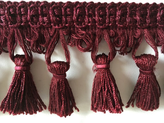 Burgundy Colored Fringe Decorative Trim 1083 Etsy
