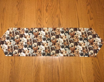 Roostery Tablerunner Fiesta Mexican Margarita Dog Dogs Pitbull Pitbulls Print 16in x 108in Cotton Sateen Table Runner 