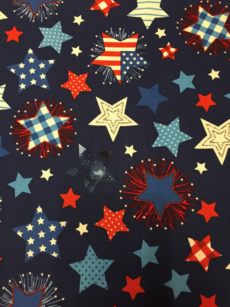 Patterned Stars Red White Blue USA Patriotic Table | Etsy
