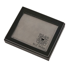 Billetera militar personalizada de la Guardia Costera, regalo de la Guardia Costera de los Estados Unidos