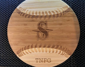 Engrave Your Logo Baseball Gift Cheeseboard, Bamboo cheese gift, wine and cheese party, baseball gift, gift for baseball/softball lovers