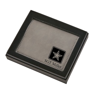 Billetera militar personalizada del ejército, regalo del ejército
