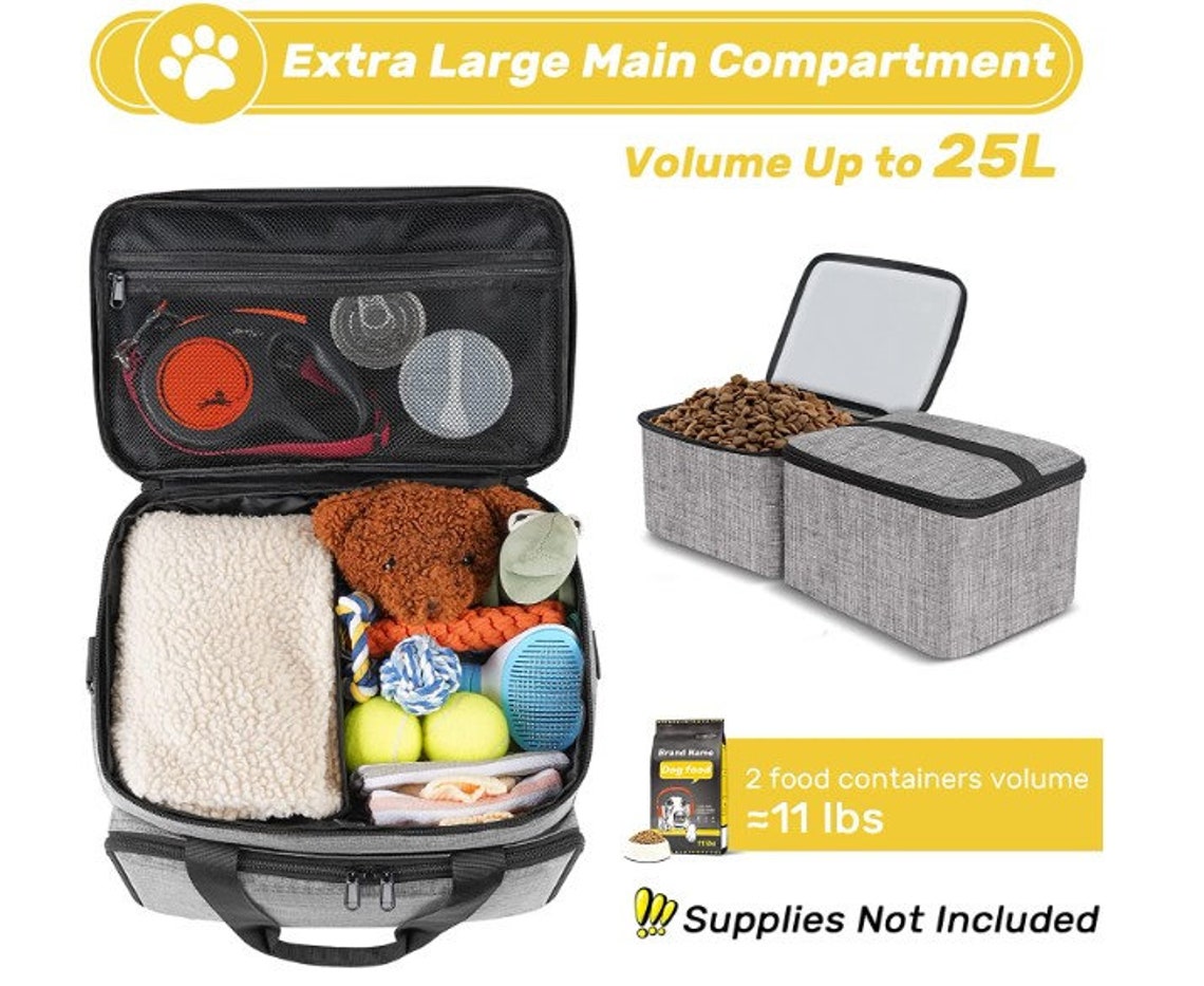 Personalized Dog Travel Bag Dog Luggage With 2 Collapsible Etsy