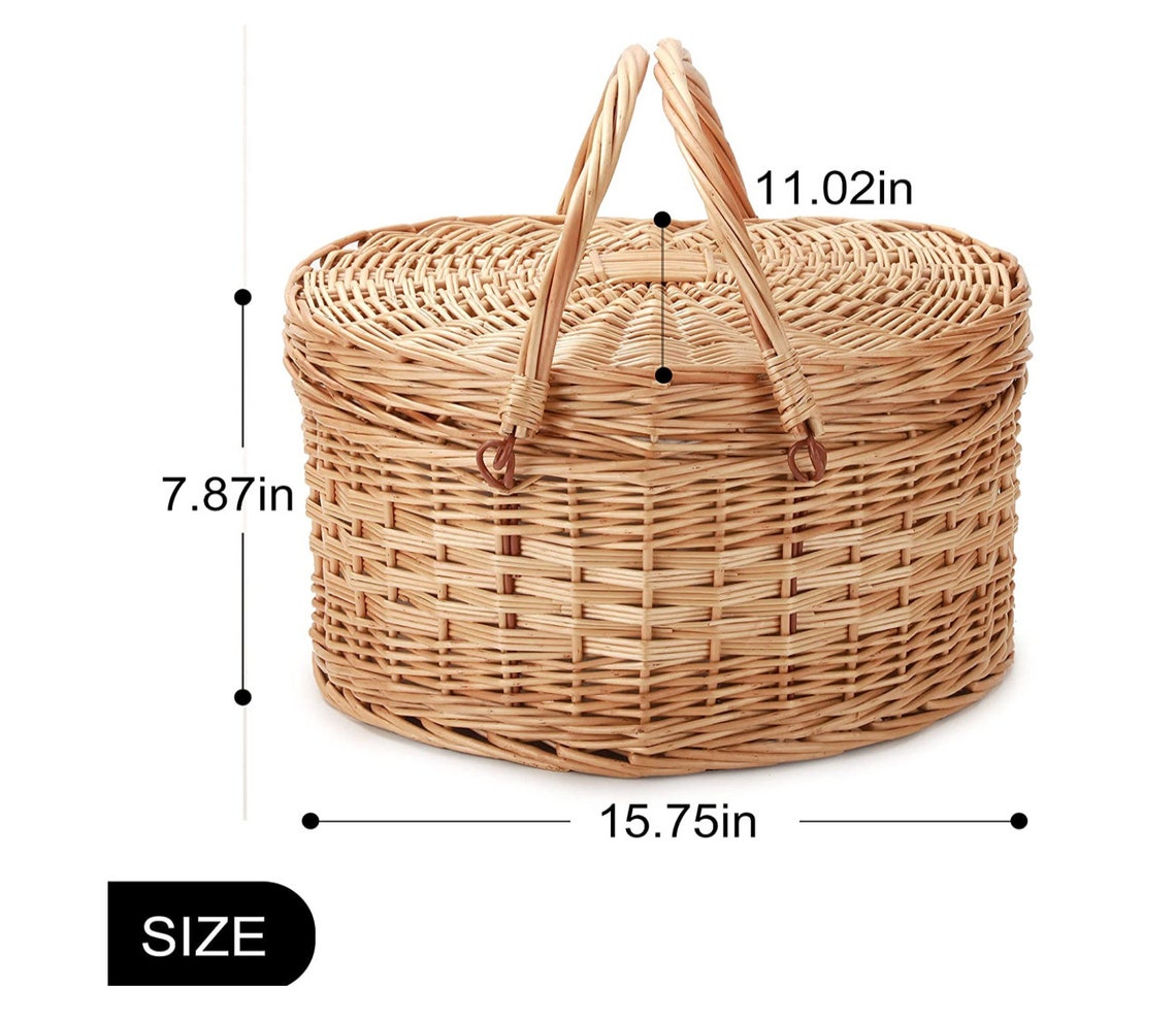 Personalized Heart Picnic Basket Engraved Custom Personalized Etsy