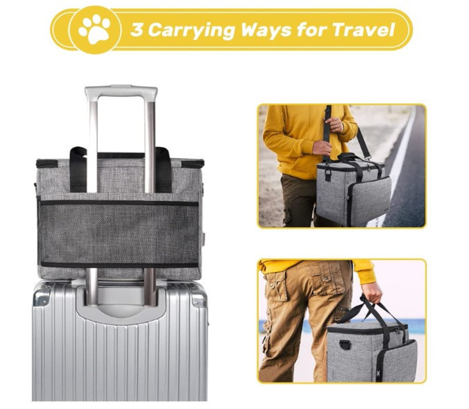 Personalized Dog Travel Bag Dog Luggage With 2 Collapsible Etsy