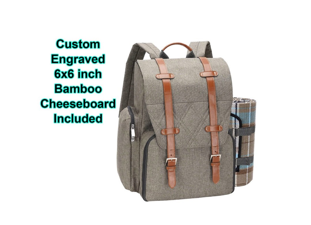 Personalized Luxury Picnic Backpack for 4 Picnic Basket Stylish Allin