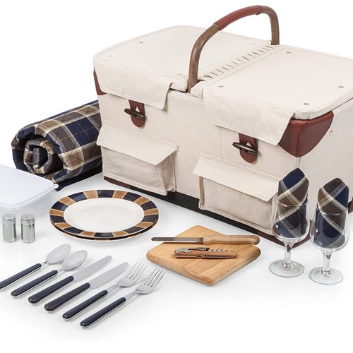 Picnic Basket Personalized for Four Wedding Gift Custom With Etsy