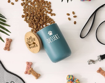 Personalized Engraved Ceramic Pet Treat Canister-4x6.5