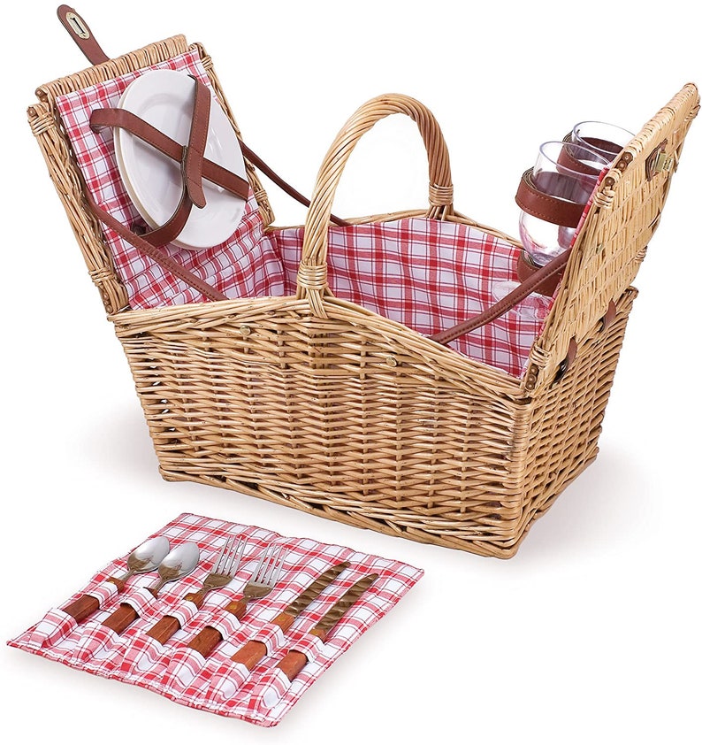 Personalized Picnic Basket Engraved Monogrammed Luxury Picnic Etsy