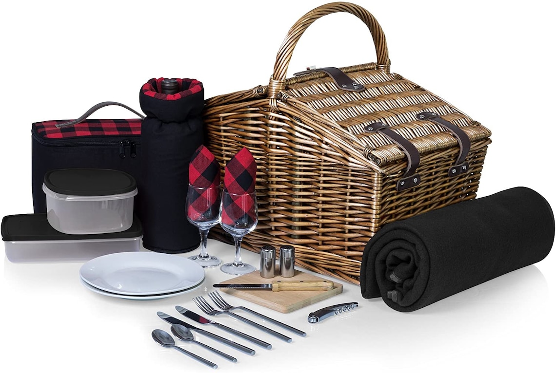 Personalized Picnic Basket for Two Custom Wedding Gift Picnic Etsy