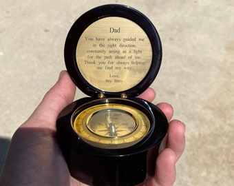 Engraved Compass Gift, Personalized Compass Gift, Father Bride Gift, Father of Groom Gift, Wedding Gift, Nautical Compass, Business Gift