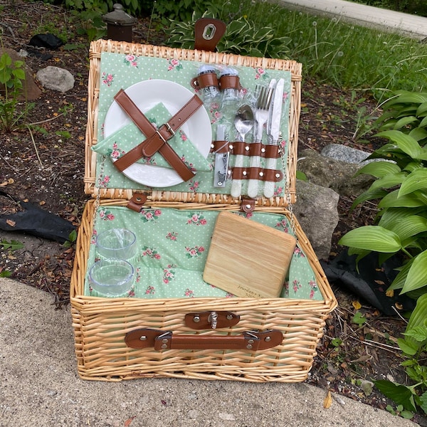 Wicker Picnic Basket Etsy