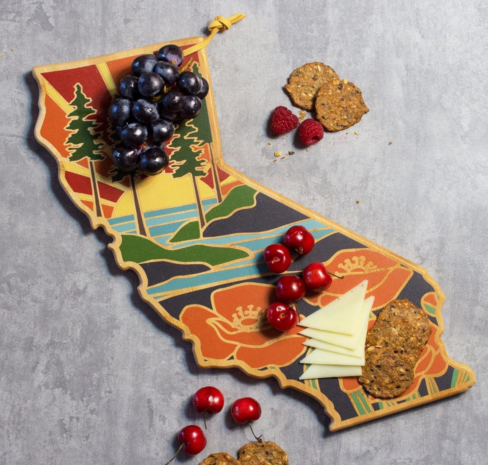 Personalized State Bamboo Cutting Board, Personalized Charcuterie Board