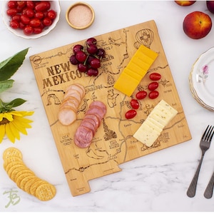 New Mexico CUSTOM Personalized State Cutting Board and Charcuterie-Gifts For Her/Him-Housewarming Gift-Custom Gifts For Family/Friends