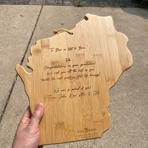 Wisconsin CUSTOM State Shaped Cutting Board and Charcuterie-Gifts For Her/Him-Housewarming Gift-Custom Gifts For Family/Friends image 9