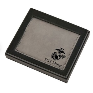 Cartera militar personalizada USMC, regalo marino de los Estados Unidos, regalo de cartera, regalo para veterano, regalo para miembro militar