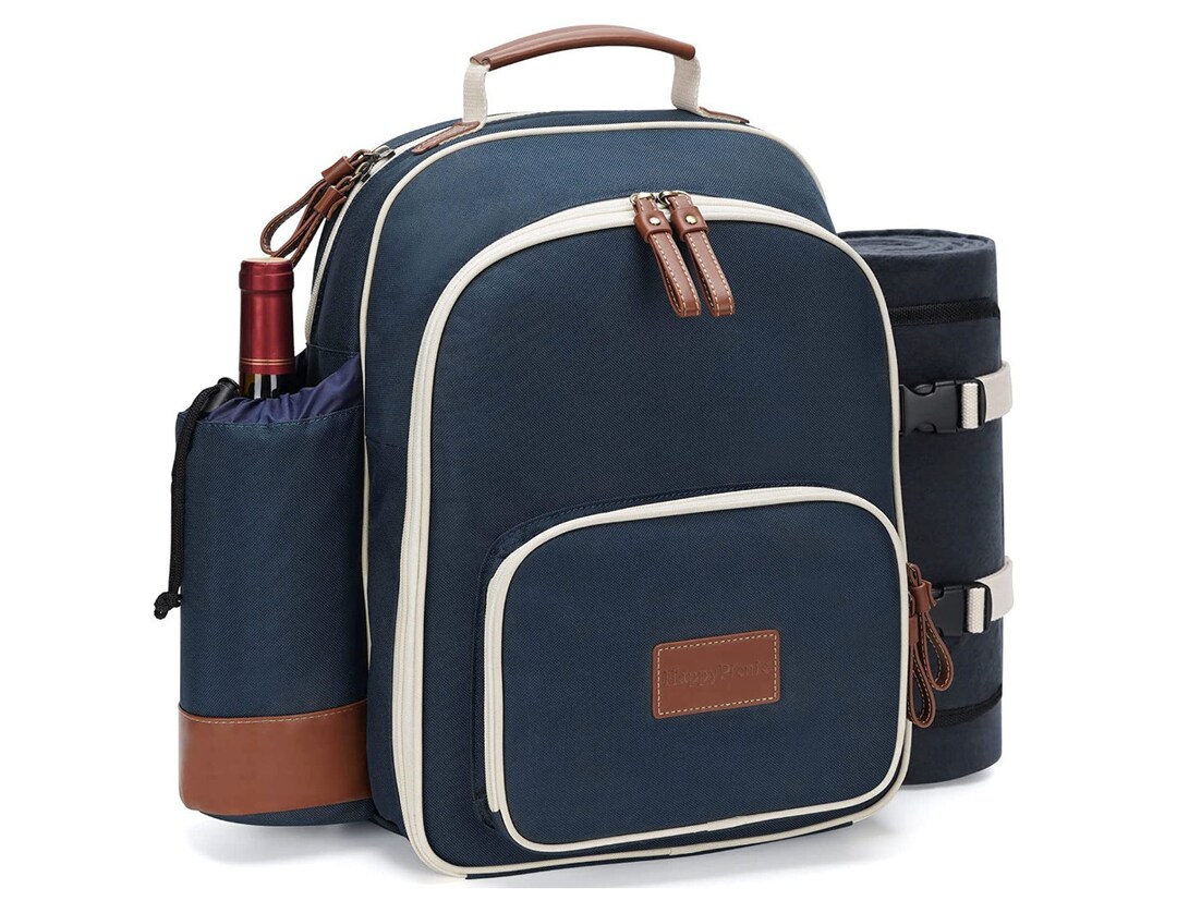 Engraved Insulated Picnic Backpack for 4 Person Bag, Picnic Gift