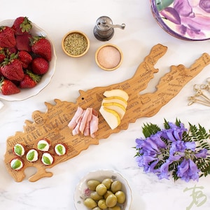 Long Island CUSTOM Shaped Cutting Board and Charcuterie-Gifts For Her/Him-Housewarming Gift-Custom Gifts For Family/Friends