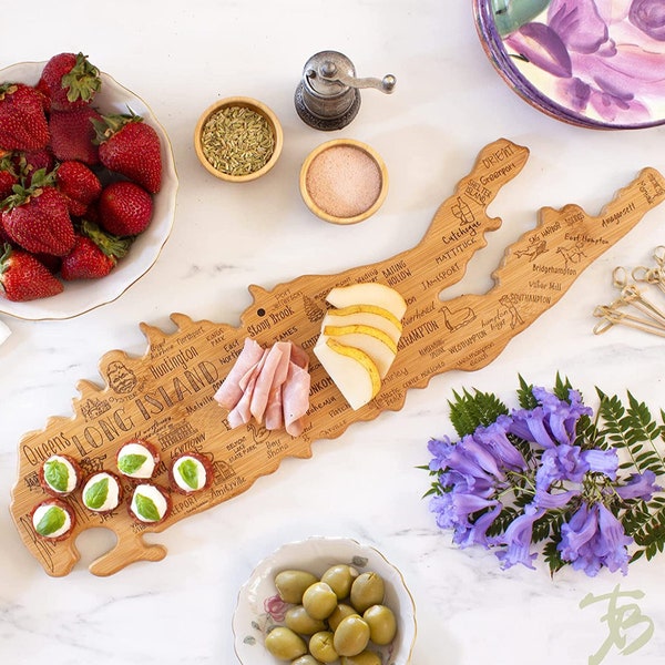 Long Island CUSTOM Shaped Cutting Board and Charcuterie-Gifts For Her/Him-Housewarming Gift-Custom Gifts For Family/Friends