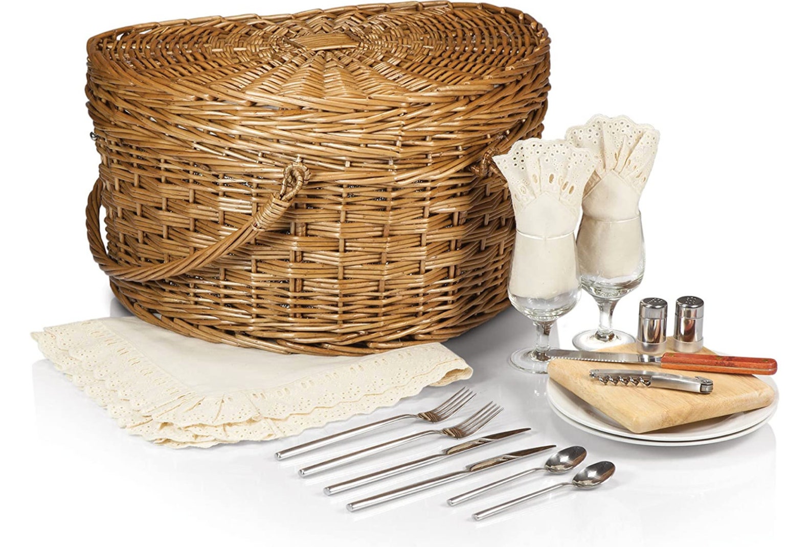 Personalized Heart Picnic Basket Engraved Custom Personalized Etsy