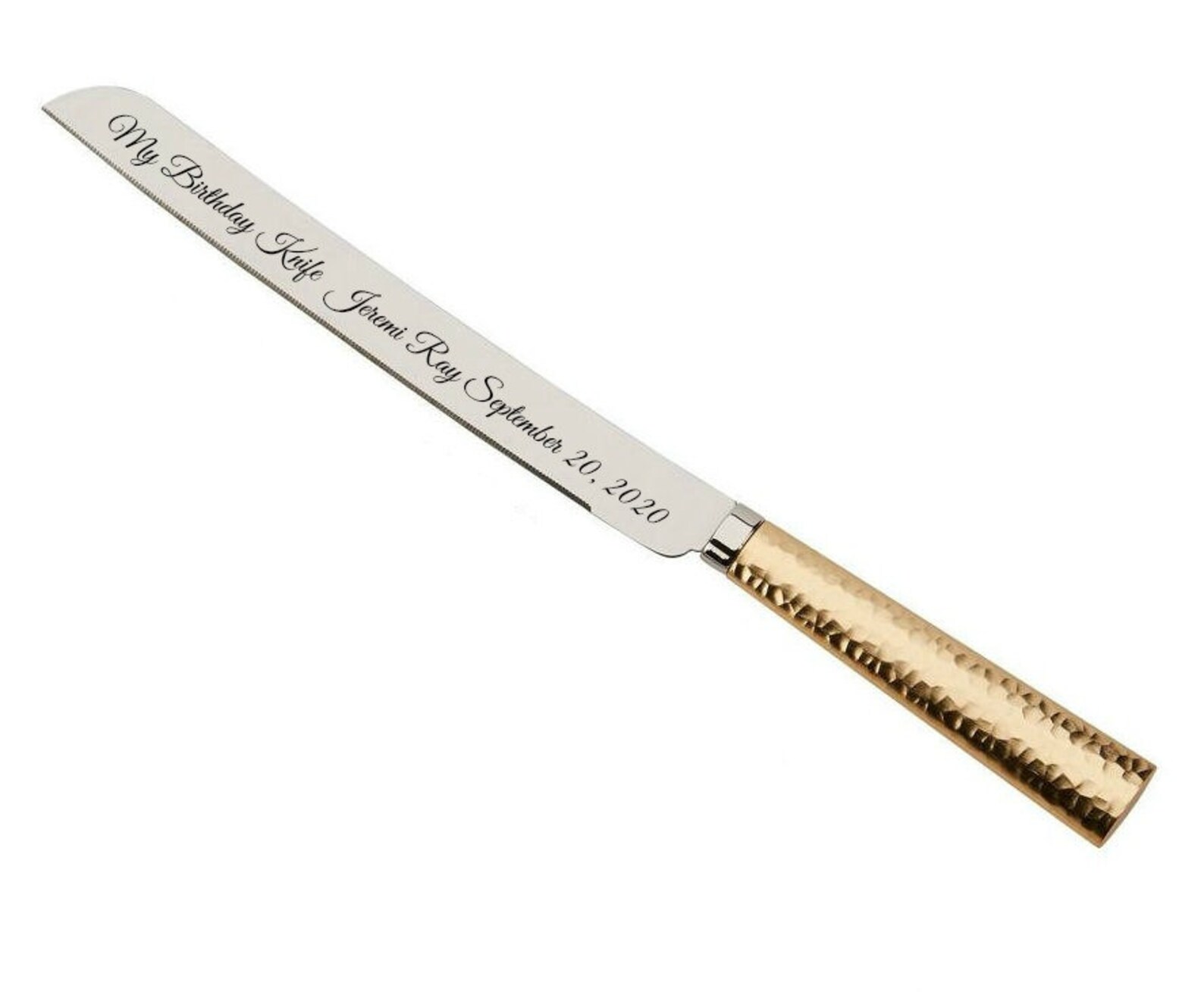 Engraved Cake Knife Silver Tone & Gold Tone My Birthday Knife Etsy
