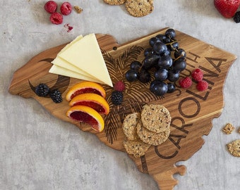 Personalized State Shaped Cutting Board and Charcuterie-Gifts For Her/Him-Housewarming Gift-Custom Gifts For Family/Friends