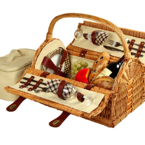 Personalized Picnic Basket for Two Luxury Picnic Basket for Etsy