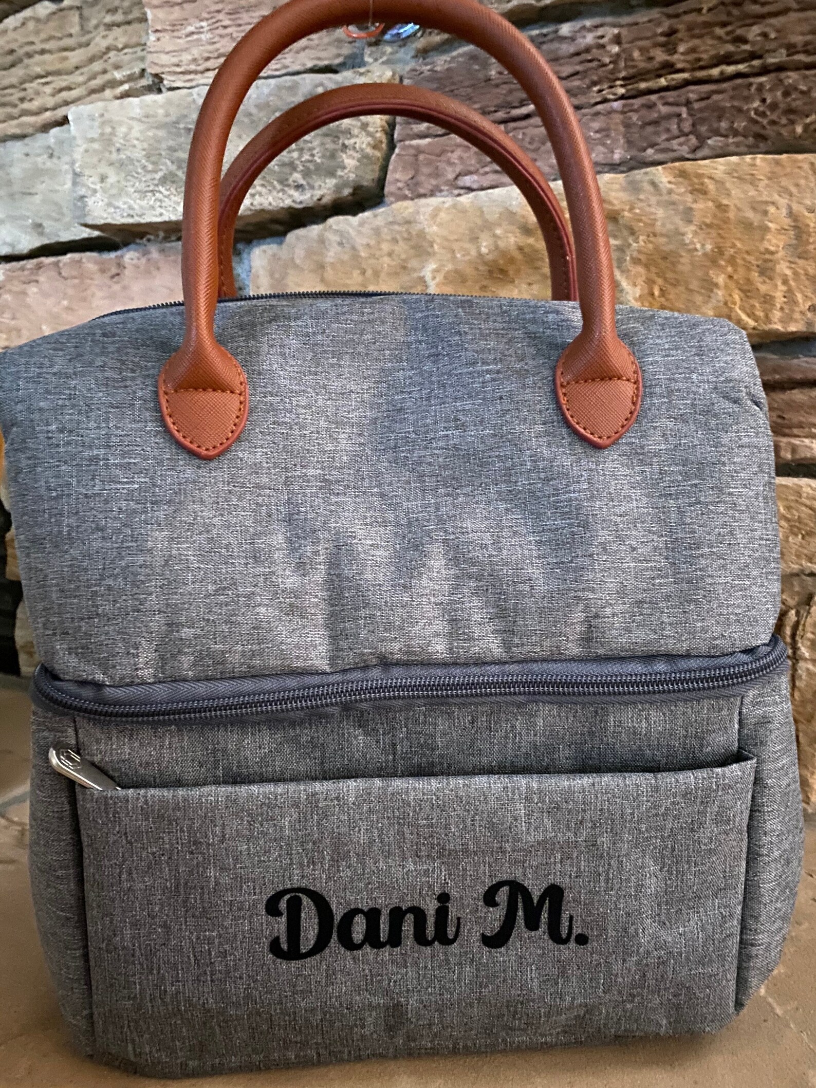 Insulated Lunch Bag Personalized Monogrammed Personal Food Etsy