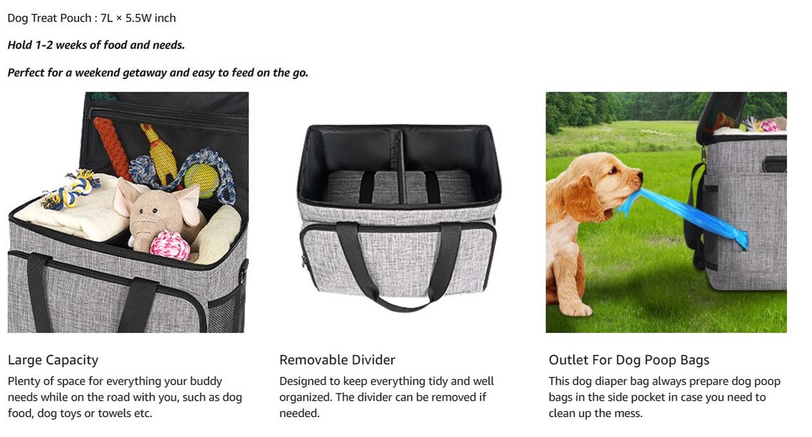 Personalized Dog Travel Bag Dog Luggage With 2 Collapsible Etsy