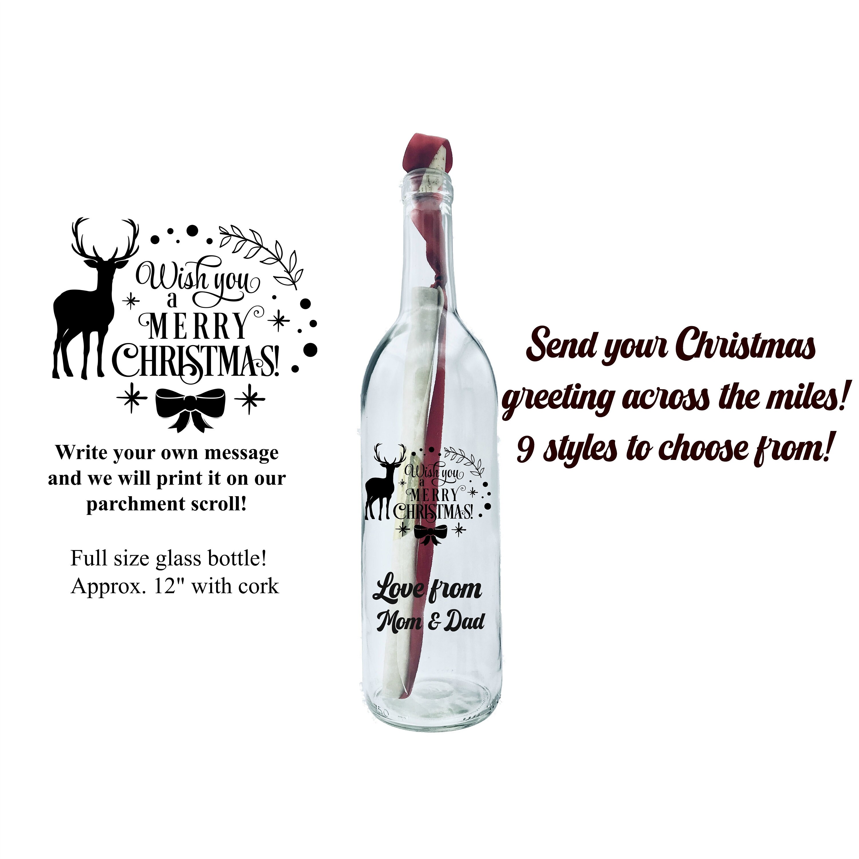 Christmas Message In A Bottle Believe Holiday Custom Message  Etsy
