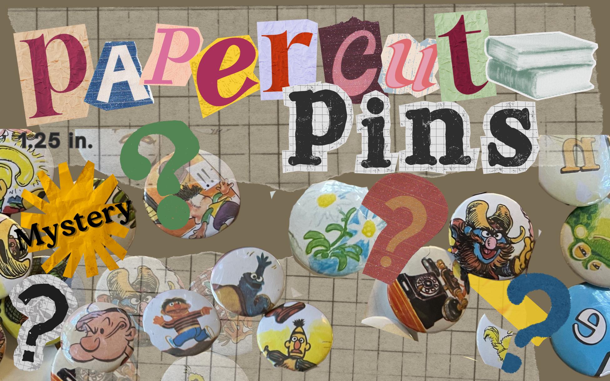 MYSTERY PACK! Upcycled Pinback Buttons - 1.25"