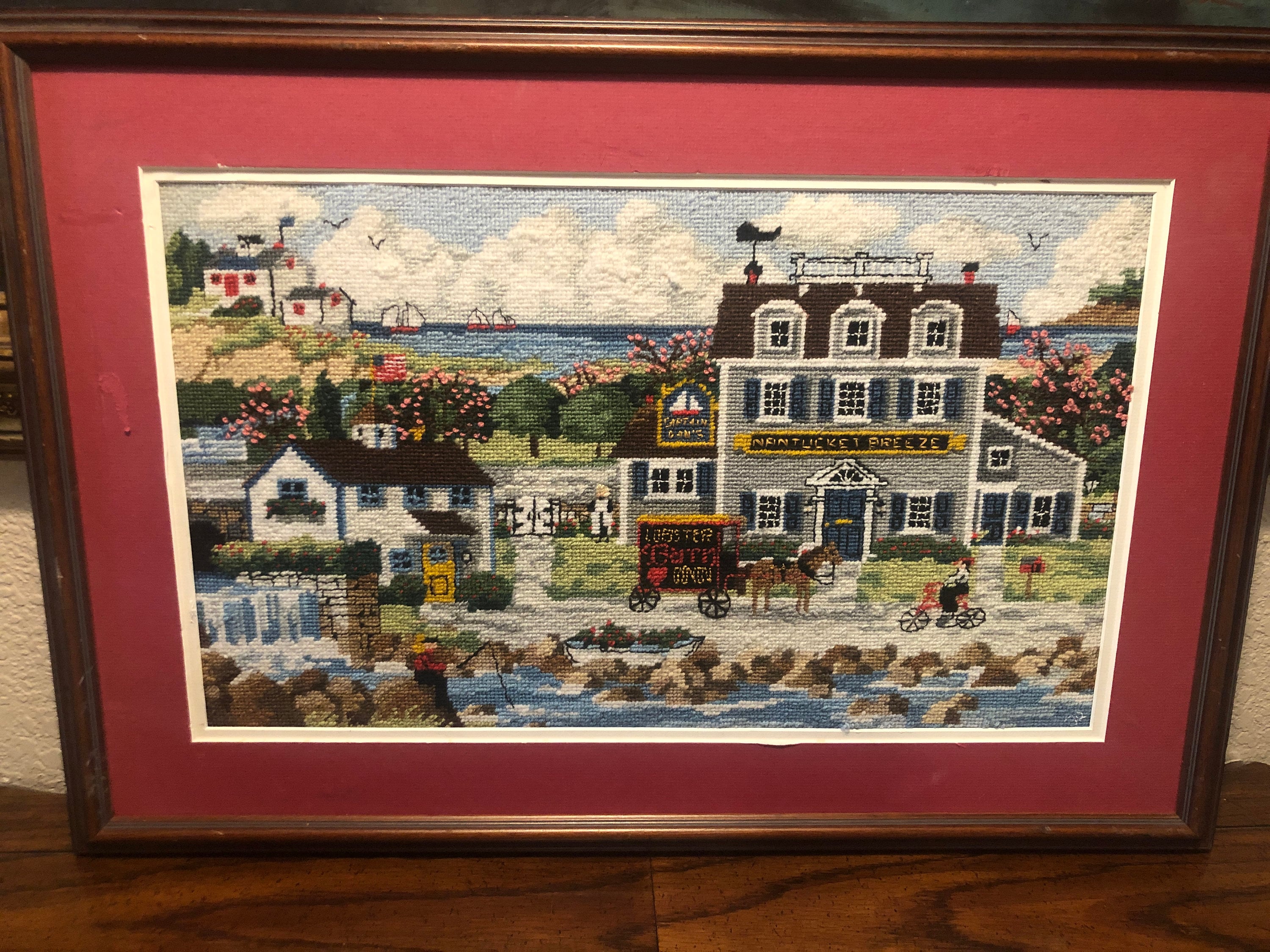 Nantucket Village Needlepoint Canvas Only - Claire Murray