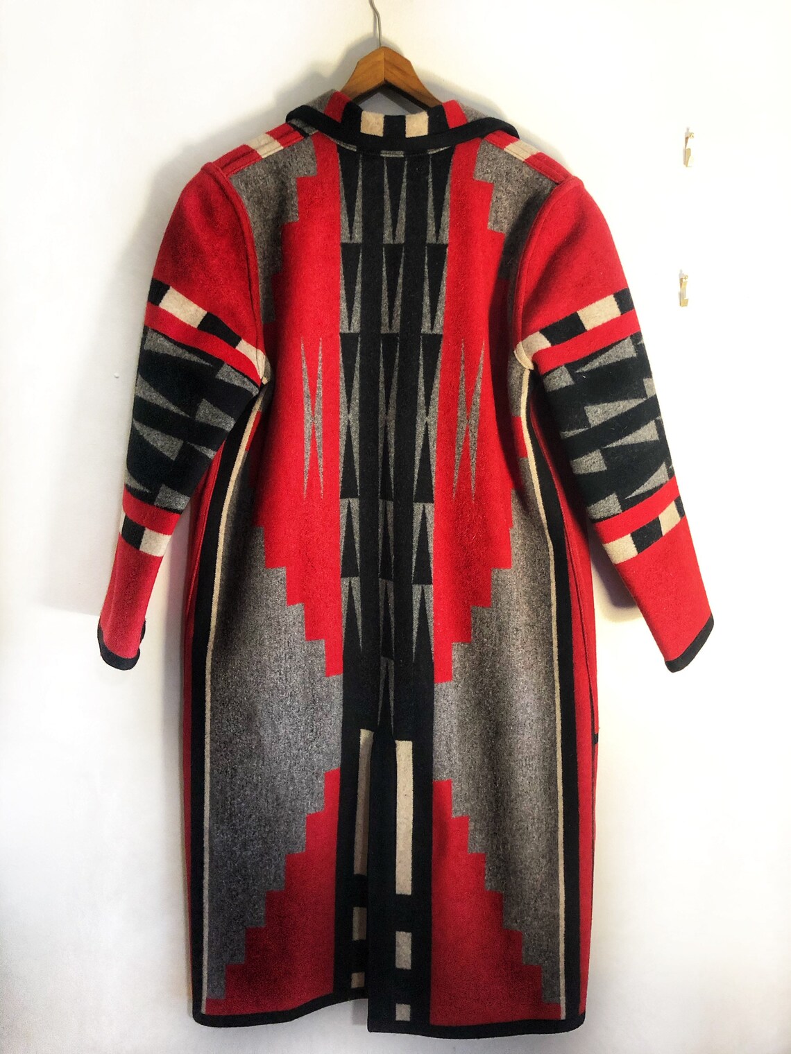 VINTAGE Handmade Native American Indigenous long blanket WOOL Etsy