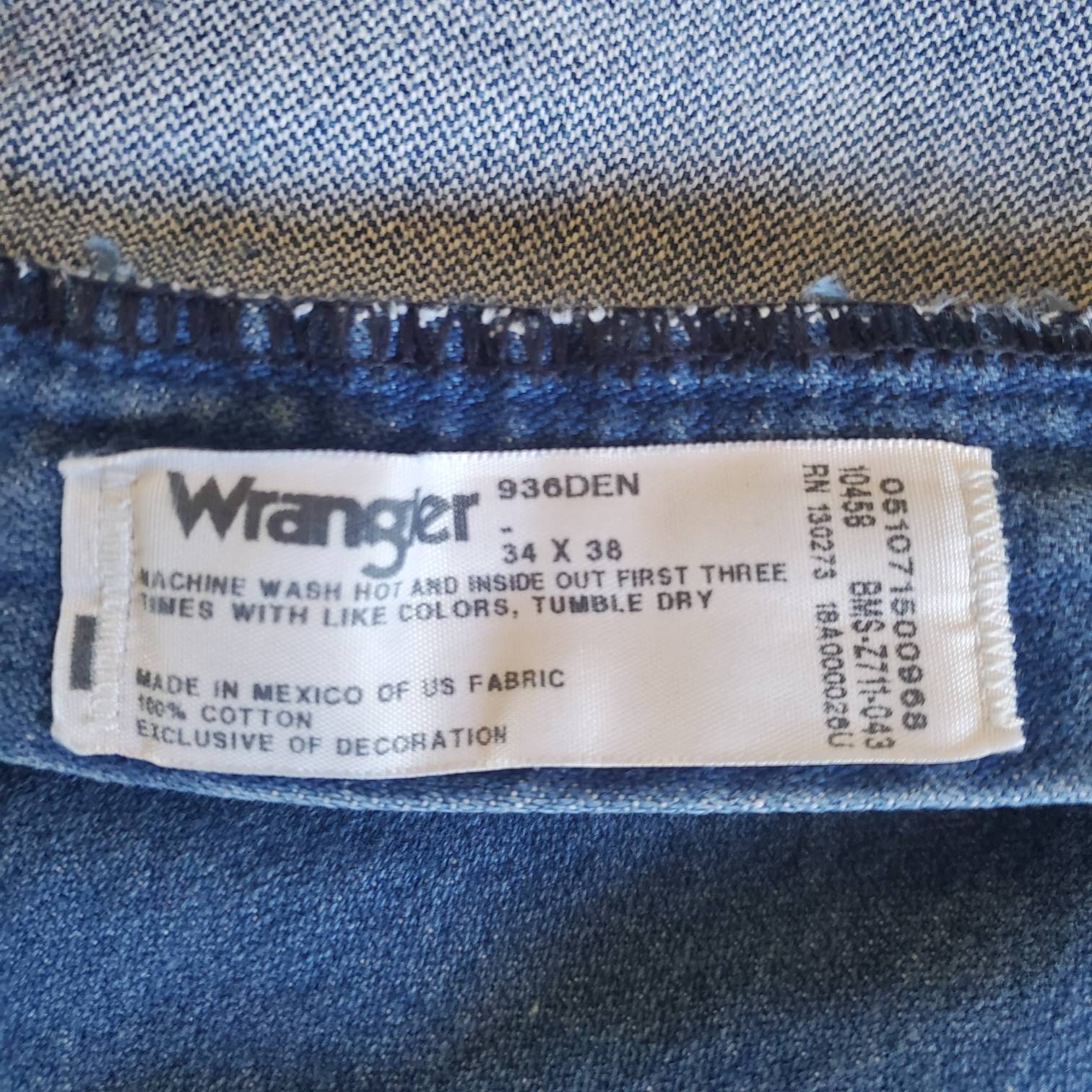 34 x 37 Wrangler 936DEN Vintage Wrangler Jeans High | Etsy