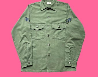 U.S. Navy Seabees Cotton Name LEWIS Utility OG-507 Shirt Short