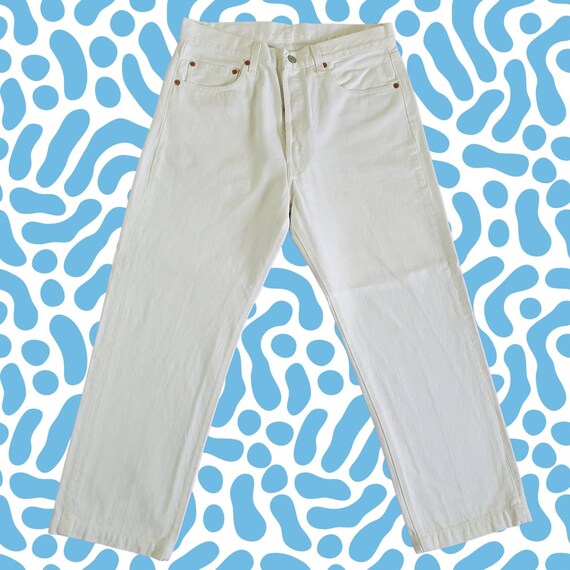 vintage white levis 501