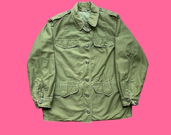 Veste Vintage M65 US Army OG-107 - Taille S Long, Vert, Années 80, Occasion Excellent état
