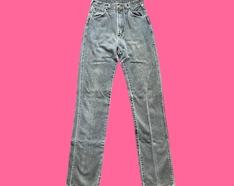 Vintage Wranglers 25x35 - Faded Black - Womens Vintage Wrangler Jeans - High Waisted Jeans - Vintage Clothing - Western Wear - Distressed