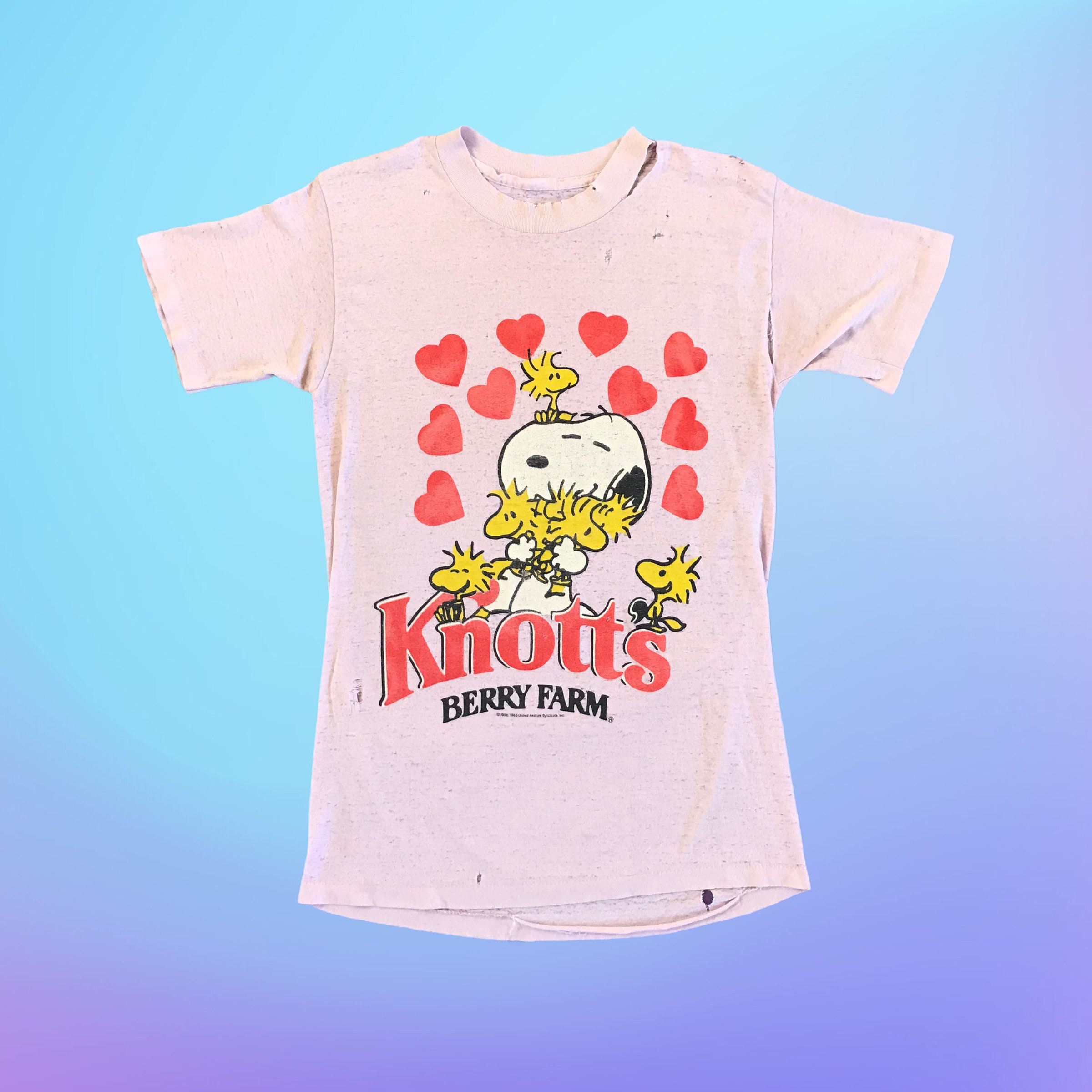 Vintage 80s Snoopy Knotts Berry Farm T 