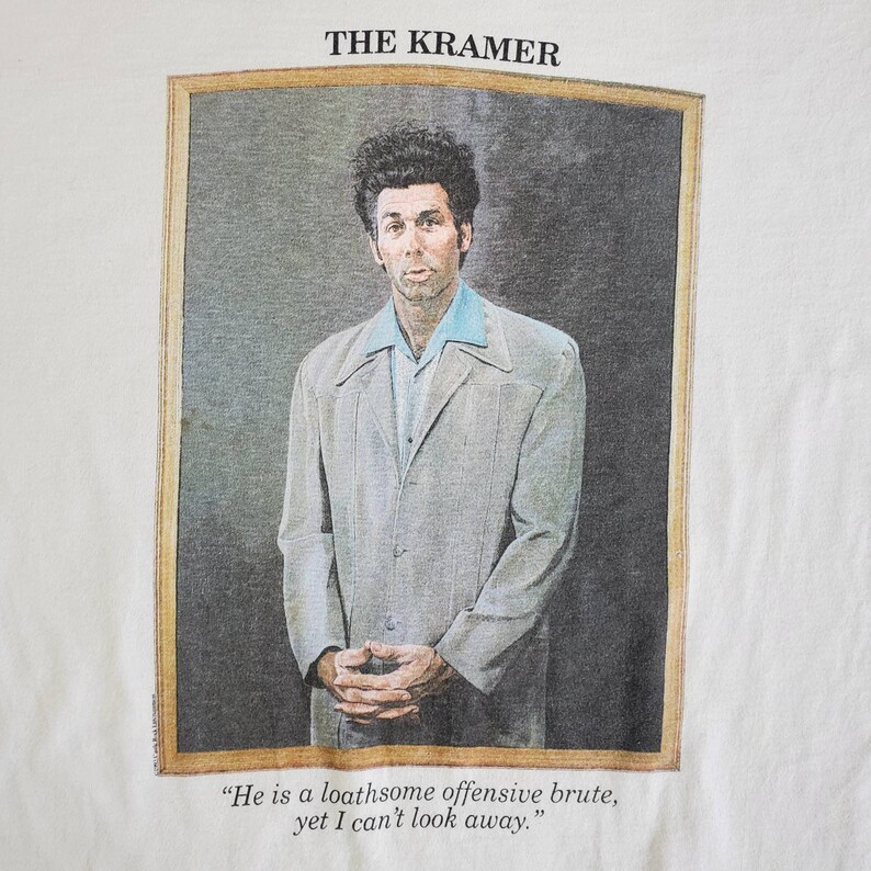 Vintage 90s The Kramer T shirt Eco Friendly Seinfeld Sustainable Vintage Clothing 90s Clothing Vintage Tees