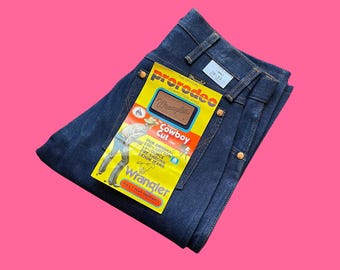 Deadstock Wrangler Jeans 28x33 – Vintage USA Made 14.75 Oz Denim
