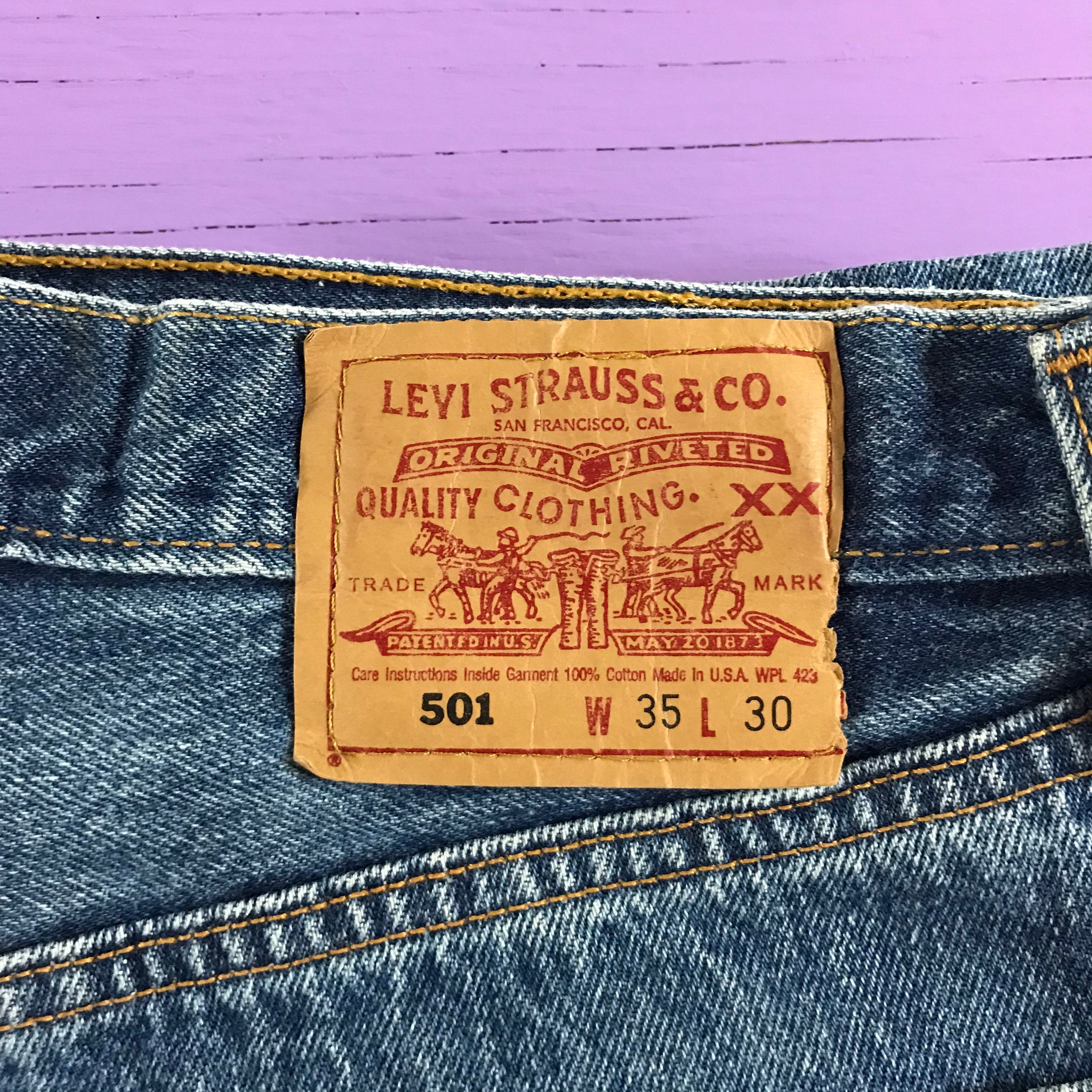 Levis 501 35 X 28 Made in USA Levis Vintage Clothing High - Etsy