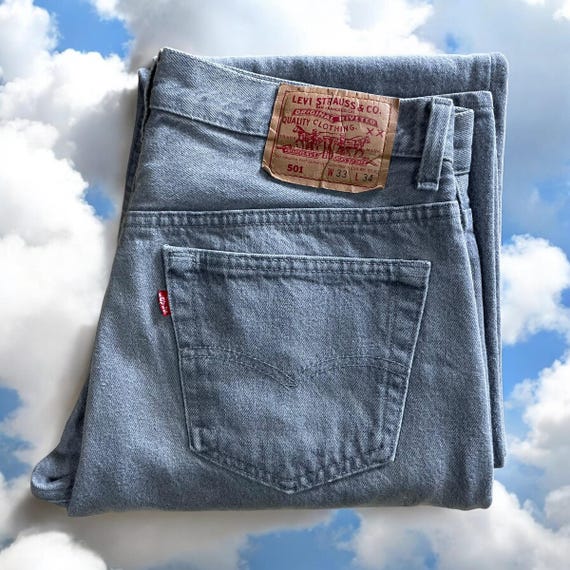 Vintage Levis 501 33x34 Gray Levis 501 True Vintage Denim Made in USA Levis Button Fly 90s Levis Etsy